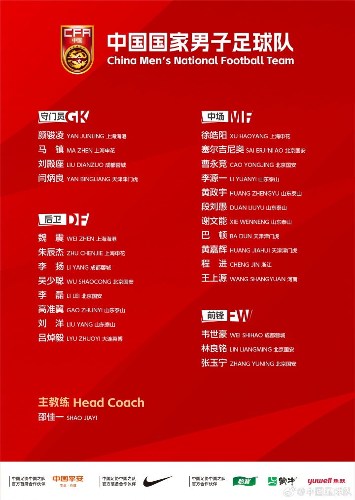 马镇连续两期入选国足大名单，中超开赛后2轮暂未登场