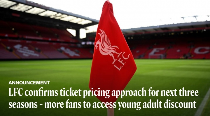 引发球迷不满!利物浦官方:未来三年球票涨价,幅度最高不超过5%