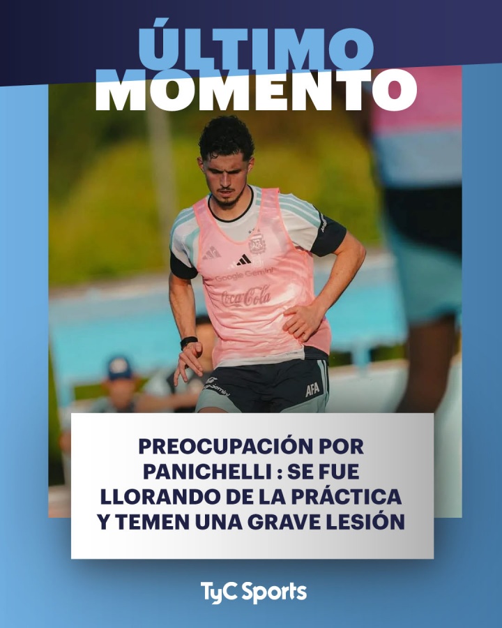 TYC：帕尼切利训练时受伤泪洒球场，几年前他曾遭遇十字韧带重伤